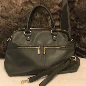 Charming Charlie olive green satchel/tote.